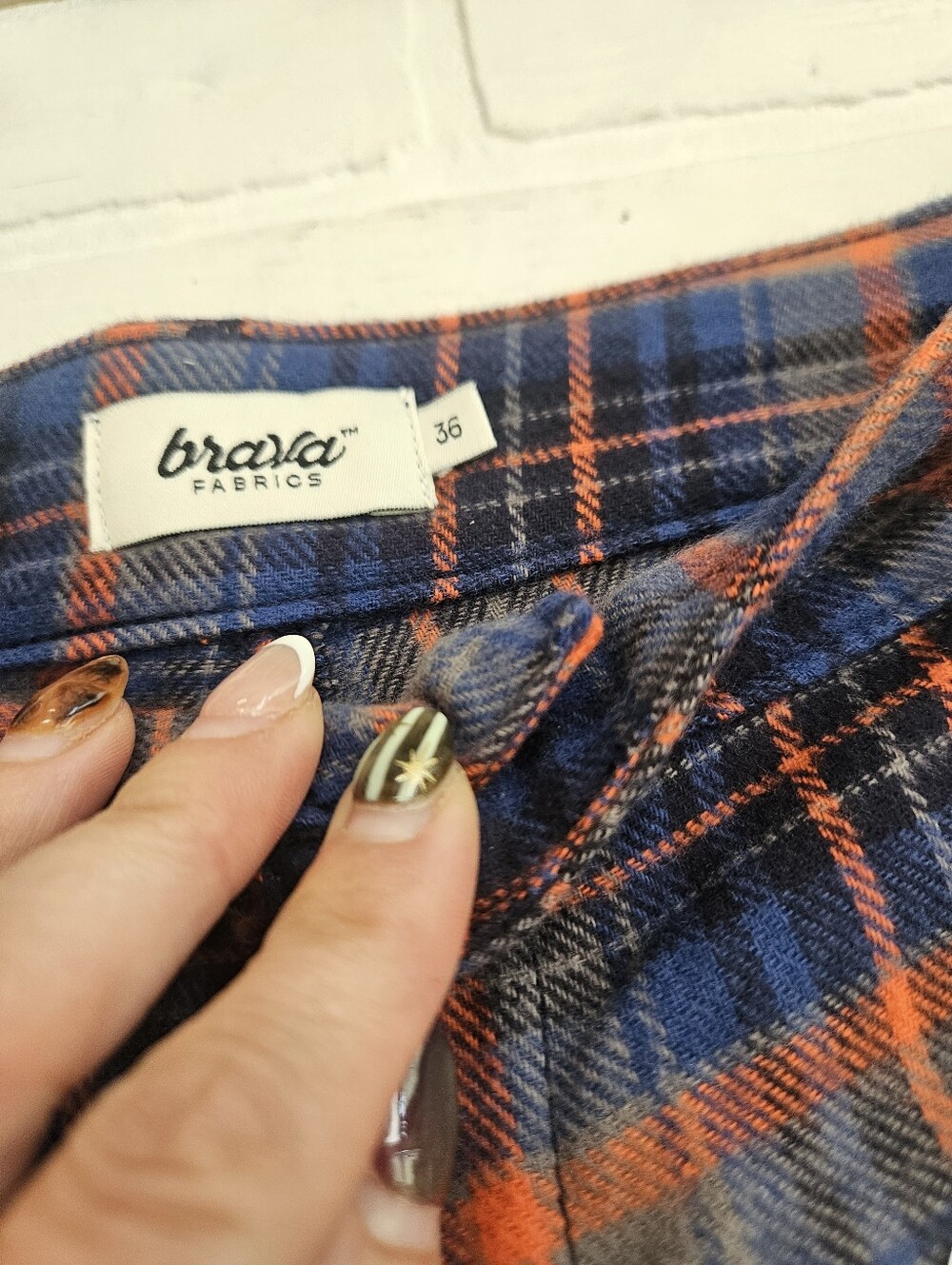 100% Organic Cotton Plaid Trousers - Picture 3 of 10
